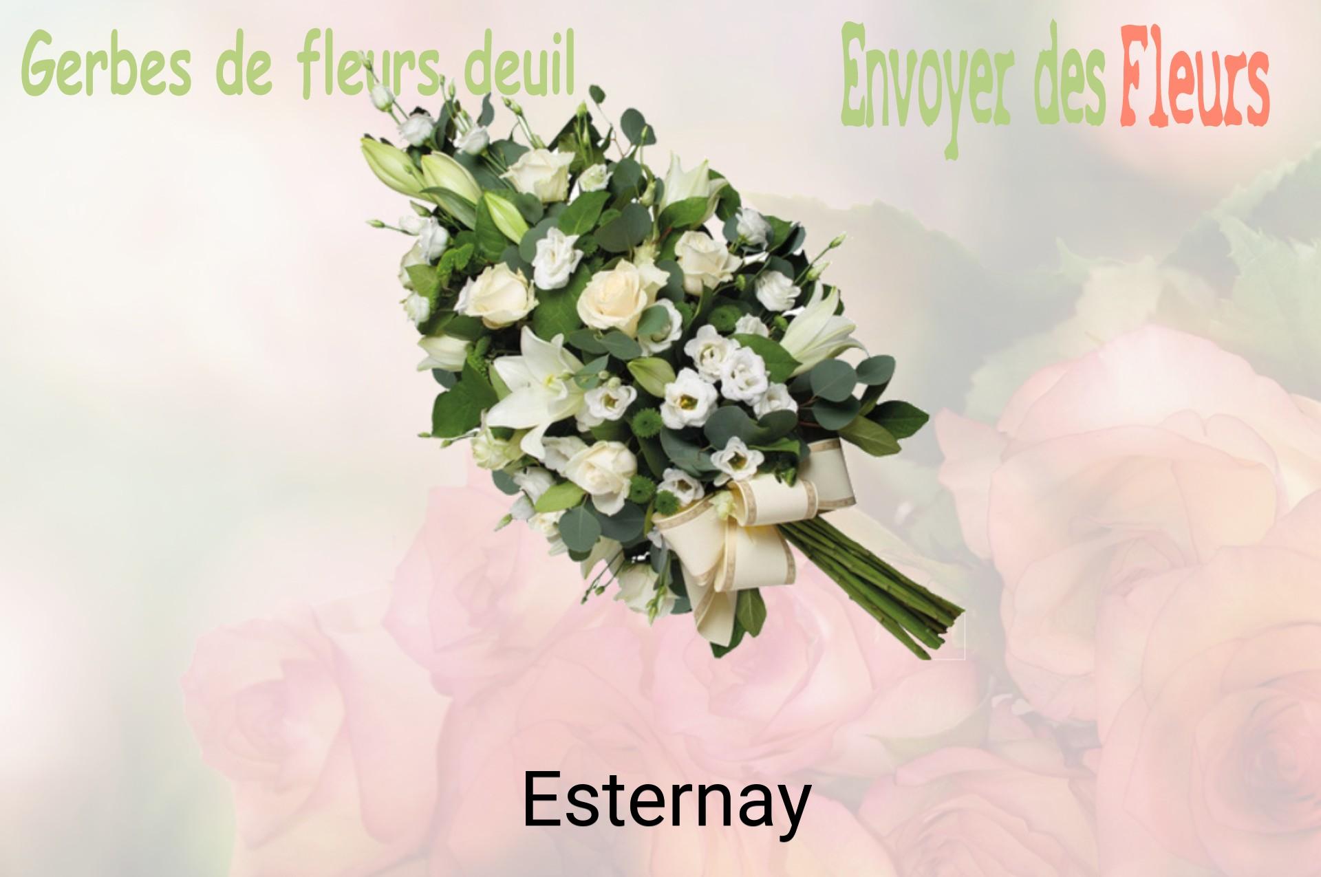 Gerbe de fleurs de deuil livrée à Esternay